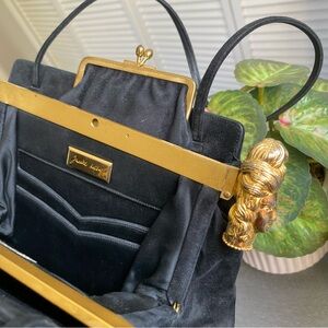 Vintage Judith Lieber For Saks Fitfh Ave Suede Mini Handbag